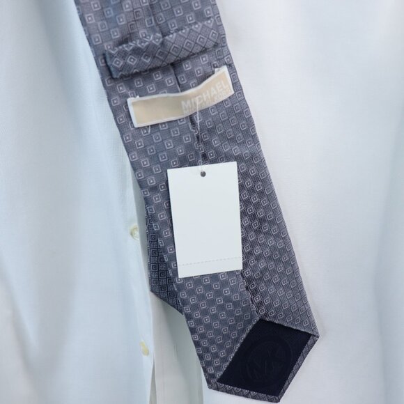 Michael Kors Men's Necktie Gray Plaid and Checks 58" Designer Tie NWT - Picture 4 of 9